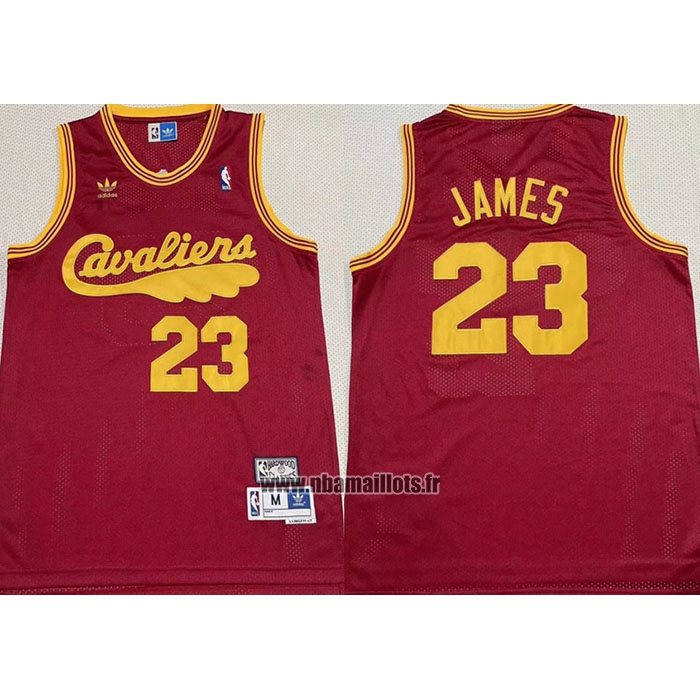 Maillot Cleveland Cavaliers LeBron James NO 23 Mitchell & Ness Rouge